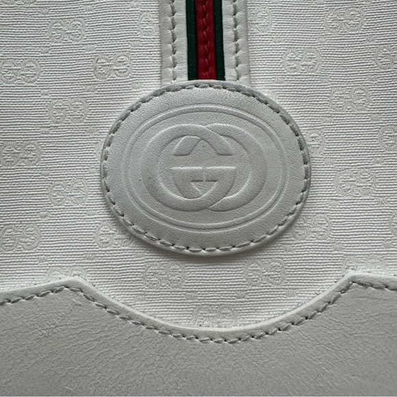 GUCCI • vintage 1970’s White Monogram Crossbody - Picture 8 of 17